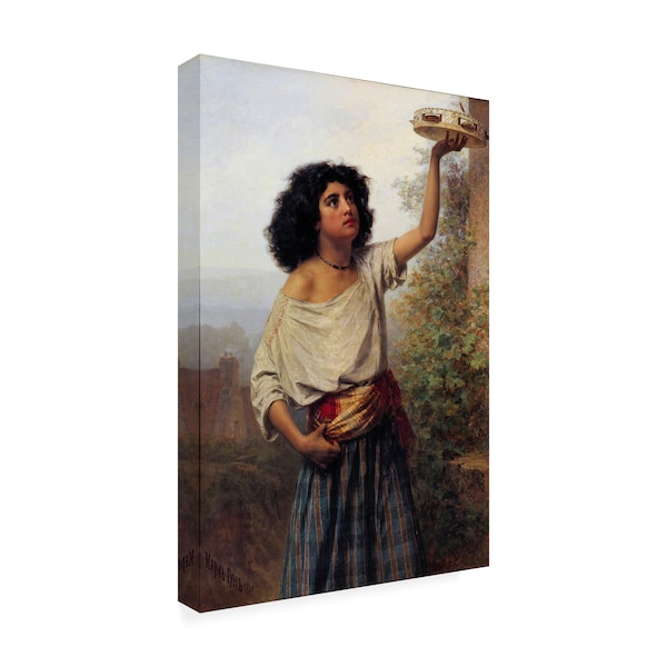 Karlis Huns 'Young Gypsy Woman' Canvas Art,30x47